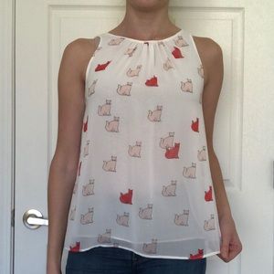 Zara cat blouse